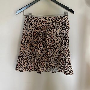 cheetah wrap skirt